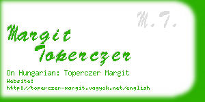 margit toperczer business card